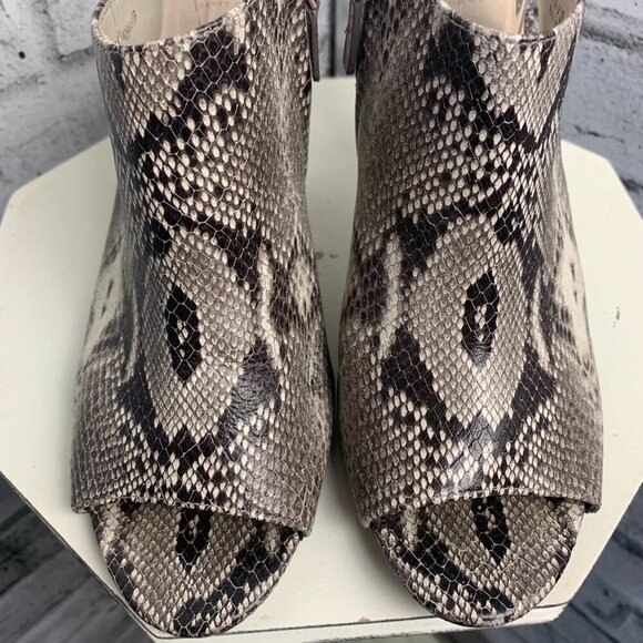 Cole Haan Snakeskin Open Toe Sling Back Stiletto Mule Pump - Picture 4 of 12